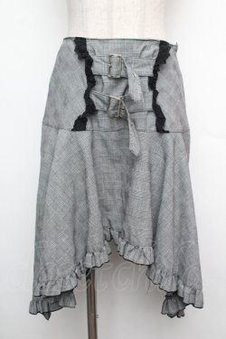 画像1: PEACE NOW / グレンチェックスカート  グレー S-26-01-15-060-PU-SK-AS-ZS