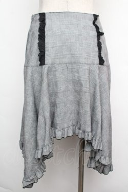 画像2: PEACE NOW / グレンチェックスカート  グレー S-26-01-15-060-PU-SK-AS-ZS