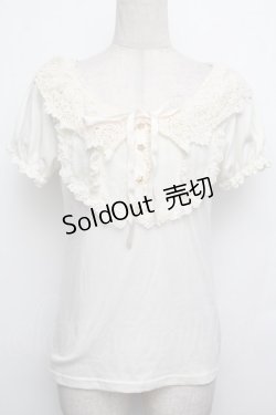 画像1: LIZ LISA / レース襟カットソー  オフ S-26-01-15-008-LO-TO-AS-ZS