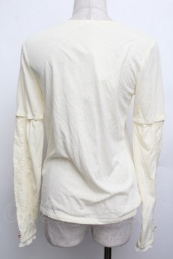 画像2: axes femme / レース配色Tシャツ  オフ S-26-01-15-009-AX-TO-AS-ZS