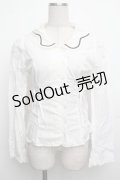 PEACE NOW / 編み上げブラウス  白 S-26-01-15-011-PU-BL-AS-ZS