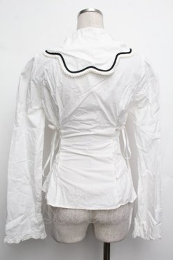 画像2: PEACE NOW / 編み上げブラウス  白 S-26-01-15-011-PU-BL-AS-ZS