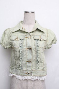 画像1: LIZ LISA / デニムジャケット  グリーン S-26-01-15-013-LO-JA-AS-ZS