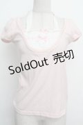 LIZ LISA / レース切替カットソー  ピンク S-26-01-15-015-LO-TO-AS-ZS