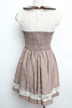 画像2: LIZ LISA / グレンチェックワンピース  ブラウン S-26-01-15-020-LO-OP-AS-ZS