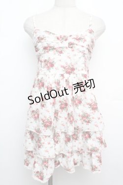 画像1: LIZ LISA / ローズブーケキャミワンピース  白ｘ赤 S-26-01-15-021-LO-OP-AS-ZS