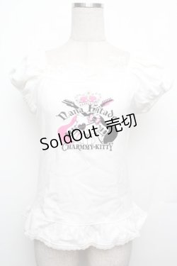 画像1: BABY,THE STARS SHINE BRIGHT / Distortion NANA CHARMMY Tシャツ  白 S-26-01-15-003-BA-TO-AS-ZS