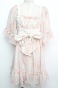 LIZ LISA / 花柄シフォンチュニック  ピンク S-26-01-15-036-LO-TO-AS-ZS