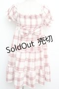 LIZ LISA / チェックワンピース  白ｘピンク S-26-01-15-037-LO-OP-AS-ZS