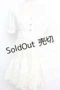 LIZ LISA / レース切替ワンピース  白 S-26-01-15-038-LO-OP-AS-ZS
