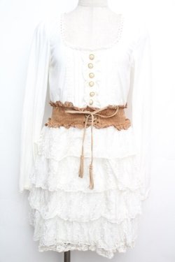 画像1: LIZ LISA / ヨークフリルドッキングワンピース  白 S-26-01-15-039-LO-OP-AS-ZS