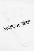 axes femme / ハシゴレースｘリボンソックス  白 S-26-01-16-005-AX-ZA-HR-ZS