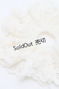 画像3: axes femme / パール付きレースシュシュ  キナリ S-26-01-16-017-AX-AC-HR-ZS