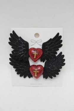 画像1: GOTH / 羽根クリップ  黒 S-26-01-16-025-GO-ZA-HR-ZS