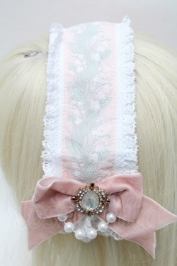 画像2: Triple fortune / /すずらん刺繍ヘッドドレス  ピンク S-26-01-16-027-EL-AC-HR-ZS