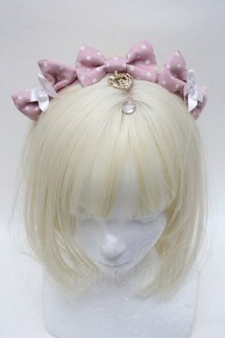 画像2: BABY,THE STARS SHINE BRIGHT / Dotツイルの3つリボンカチューシャ  ピンク S-26-01-16-028-BA-AC-HR-ZS