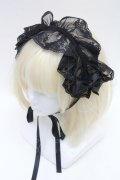 ATELIER PIERROT / レースリボンヘッドドレス  黒 S-26-01-16-031-EL-AC-AS-ZS