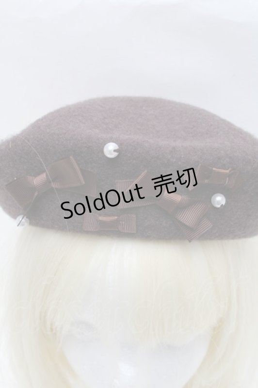 画像3: m petit by misako / AMミニリボンバスクベレー  ブラウン S-26-01-16-035-LO-AC-HR-ZT208 (3)