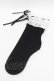 画像1: axes femme / ハシゴレースｘリボンソックス  黒ｘ白 S-26-01-16-004-AX-ZA-HR-ZS (1)