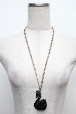 画像1: MILK / スワンネックレス  黒 S-26-01-16-039-ML-AC-AS-ZS