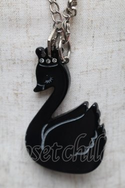 画像2: MILK / スワンネックレス  黒 S-26-01-16-039-ML-AC-AS-ZS