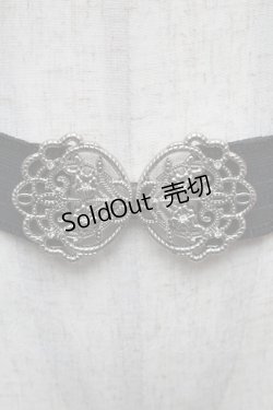 画像2: axes femme / ビジューモチーフゴムベルト  シルバー×黒 S-26-01-16-040-AX-BL-TE-ZS