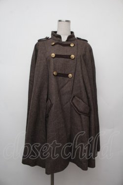 画像1: axes femme / ナポレオンマント風コート  ブラウン S-26-01-17-032-AX-CO-AS-ZS