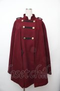 axes femme / ナポレオンマント風コート  ワイン S-26-01-17-033-AX-CO-AS-ZS
