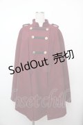 axes femme / ナポレオンマント風コート  ワイン S-26-01-17-033-AX-CO-AS-ZS