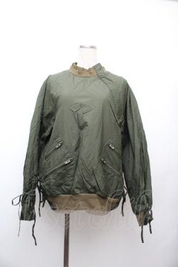 画像1: merry jenny / ナイロンキルトプルオーバー  カーキ S-26-01-17-037-LO-TO-HR-ZS