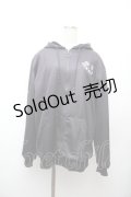NieR Clothing / 転写裏起毛パーカー  黒 S-26-01-17-039-PU-TO-HR-ZS