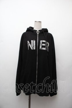 画像1: NieR Clothing / ロゴ裏起毛ZIPパーカー  黒 S-26-01-17-041-PU-TO-HR-ZS
