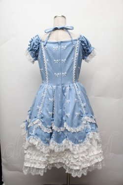 画像2: AND ROMEO / リボンレース豪華ジャンパースカート  サックスｘ白 S-26-01-17-045-LO-OP-HR-ZS