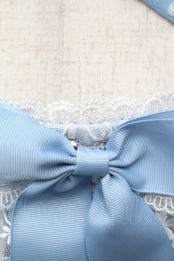 画像3: AND ROMEO / リボンレース豪華ジャンパースカート  サックスｘ白 S-26-01-17-045-LO-OP-HR-ZS