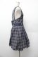 画像2: axes femme / チェック柄ジャンドレ  紺 S-26-01-17-047-AX-OP-HR-ZS (2)
