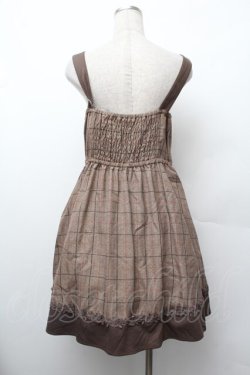 画像3: axes femme / ラメチェックチュニック  ブラウン S-26-01-17-049-AX-TO-HR-ZS