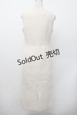 画像2: an another angelus / ゴールド釦ツイードジャンパースカート  キナリ S-26-01-17-057-CA-OP-HR-ZT0201S