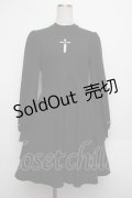 NieR Clothing / クロスニットワンピース  黒 S-26-01-17-065-PU-OP-HR-ZS
