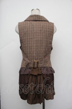 画像2: axes femme / 裾シフォンベスト  ブラウン S-26-01-17-014-AX-TO-AS-ZS