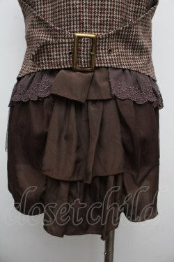 画像3: axes femme / 裾シフォンベスト  ブラウン S-26-01-17-014-AX-TO-AS-ZS