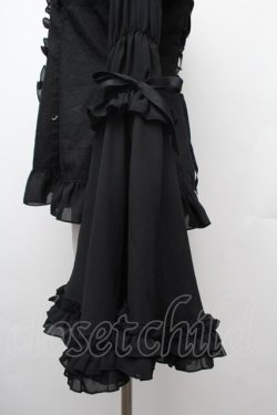 画像4: ATELIER PIERROT / スタンドカラー姫袖ブラウス  黒 S-26-01-17-018-EL-BL-AS-ZS