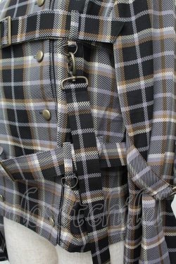 画像4: ALICE and the PIRATES / タータンチェック柄ハーネスベルト付きオーバーシャツ  グレー S-26-01-17-021-PA-BL-AS-ZS