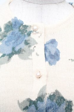 画像3: an another angelus / ローズ柄ニットカーディガン  オフｘ青 S-26-01-17-022-CA-TO-AS-ZS