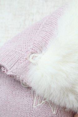 画像4: axes femme kawaii / ファーティペットニットカーデ  ピンク S-26-01-17-024-AX-TO-HR-ZS