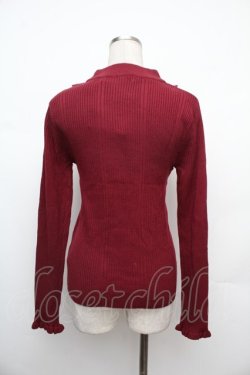 画像2: axes femme / バラボトルネックニットプルオーバー  ワイン S-26-01-17-026-AX-TO-HR-ZS