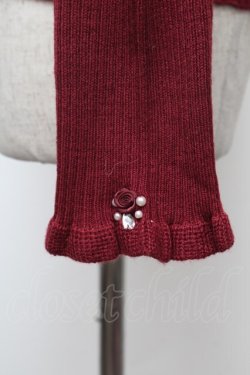 画像3: axes femme / バラボトルネックニットプルオーバー  ワイン S-26-01-17-026-AX-TO-HR-ZS