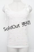 LIZ LISA / /リボンレースタンクトップ  白 S-26-01-18-001-LO-TO-AS-ZS