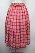 MILK / チェックスカート  ピンク S-26-01-18-040-ML-SK-AS-ZS