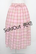 MILK / チェックスカート  ピンク S-26-01-18-040-ML-SK-AS-ZS