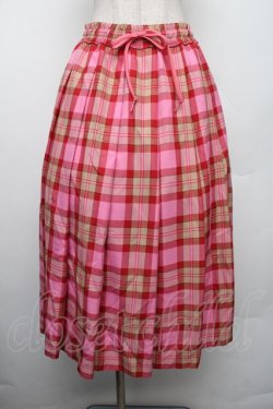 画像1: MILK / チェックスカート  ピンク S-26-01-18-040-ML-SK-AS-ZS